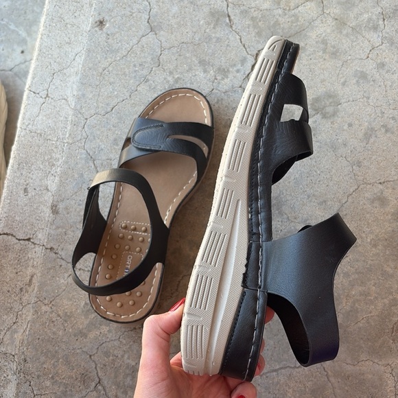 NEW Ortorex Black Wedge Sandals size 9 - Picture 7 of 8